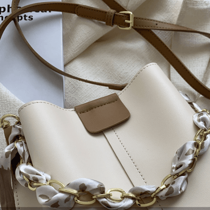 Chic Chain Bucket Tote Bag