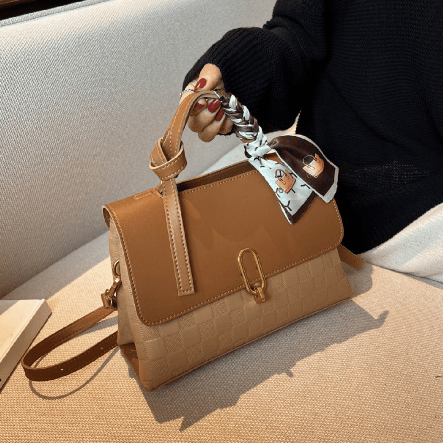 Sandstone Charm Crossbody Handbag