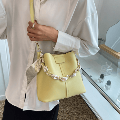 Chic Chain Bucket Tote Bag