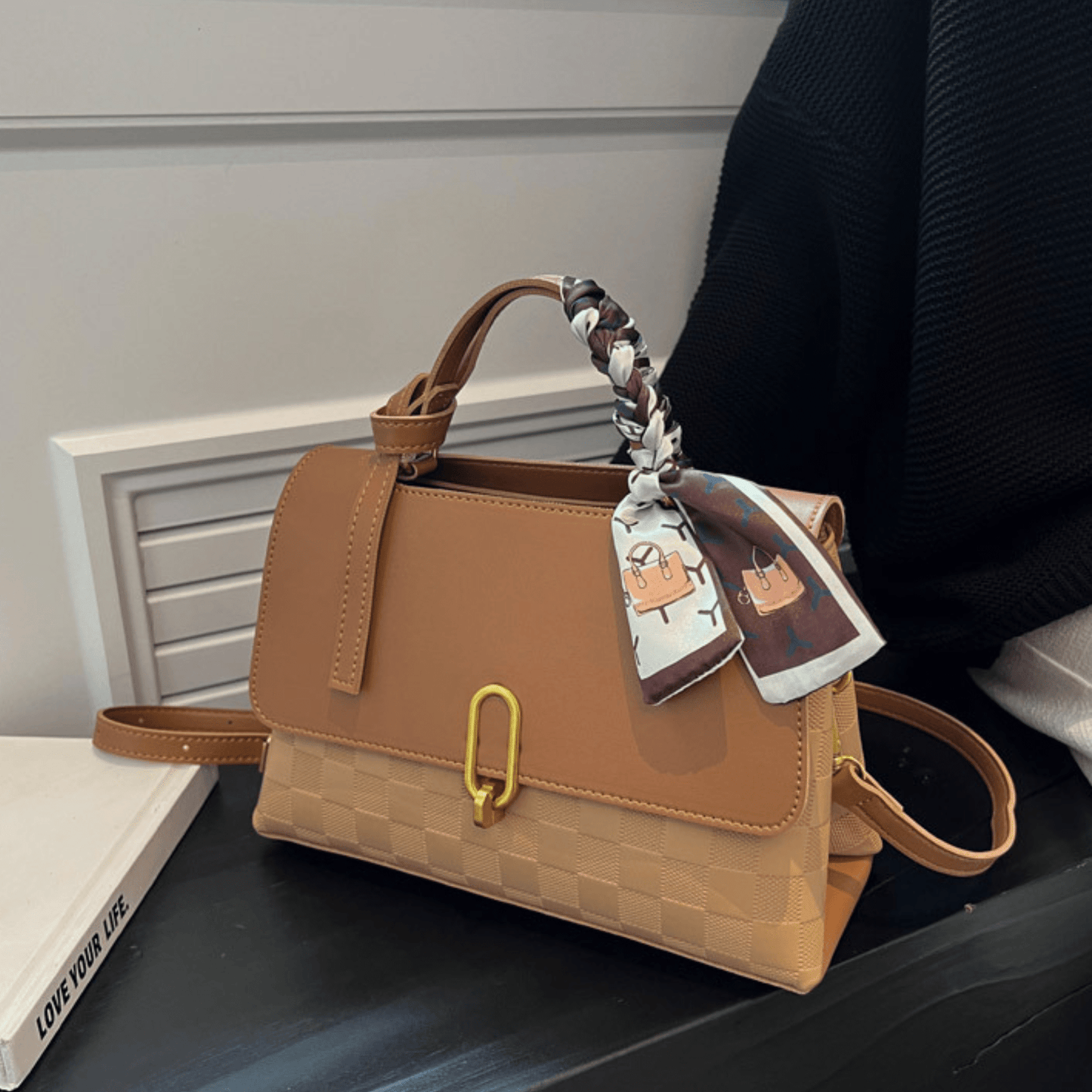 Sandstone Charm Crossbody Handbag