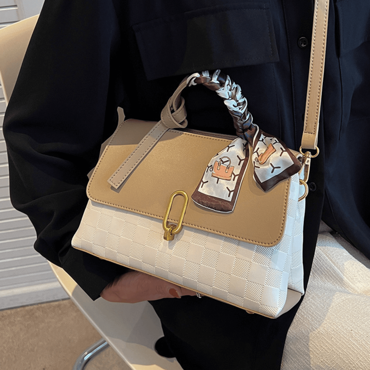 Sandstone Charm Crossbody Handbag