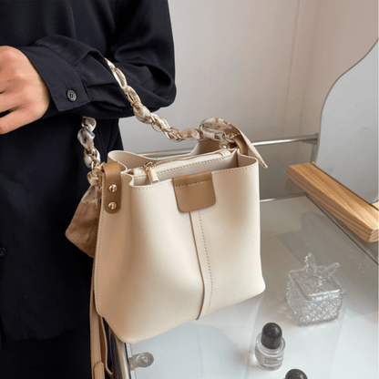 Chic Chain Bucket Tote Bag