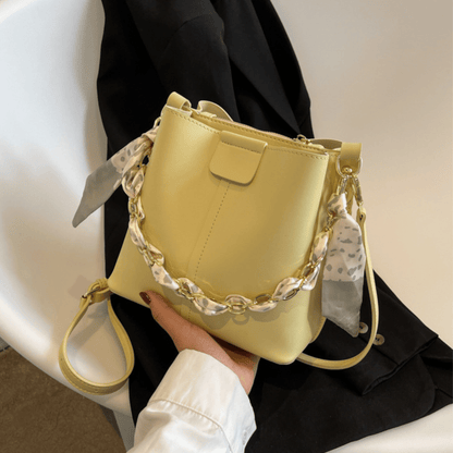 Chic Chain Bucket Tote Bag