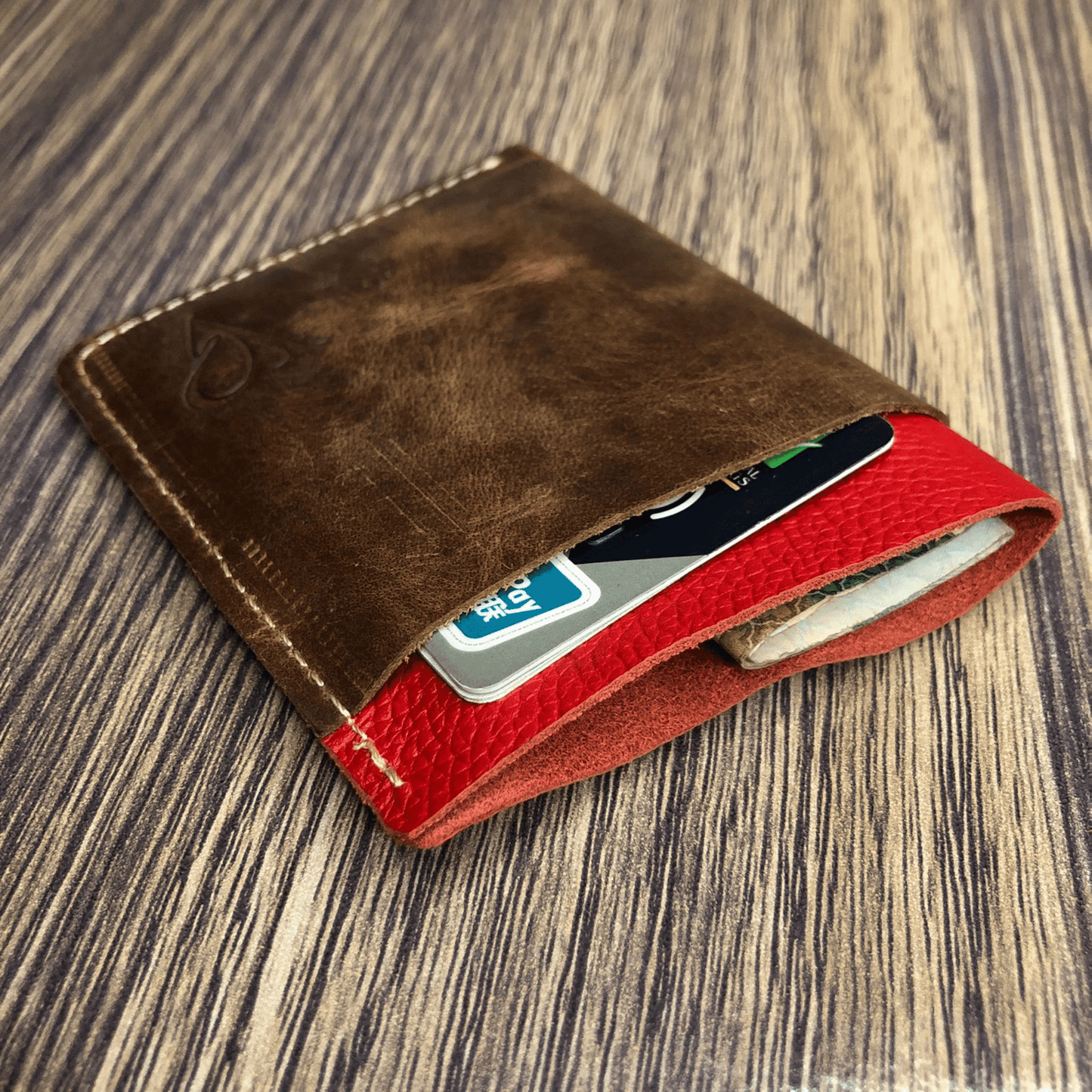 Cherry Wrap - Leather Card Holder